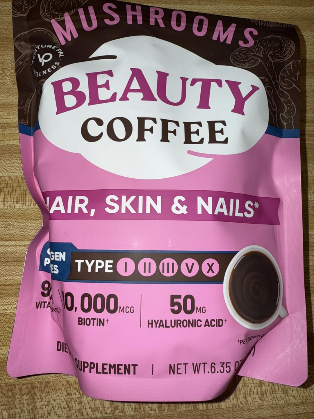 Customer photo review of Mushroom Beauty Coffee - 30 servings