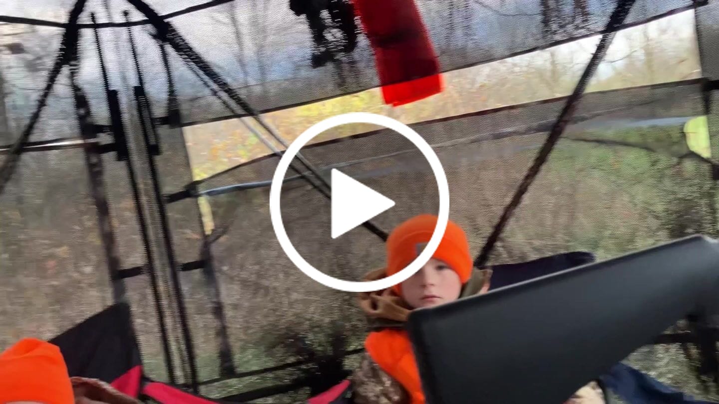 Customer video review of VisFive360 See Through Ground Blind | 360° 5-Sided Pop Up Portable Deer Hunting Blind for 4-5 Person Hunters