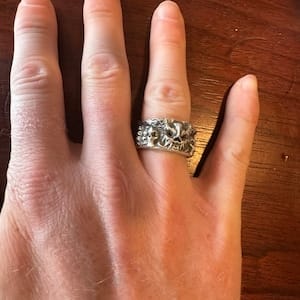 Customer photo review of Demon Skull Ring