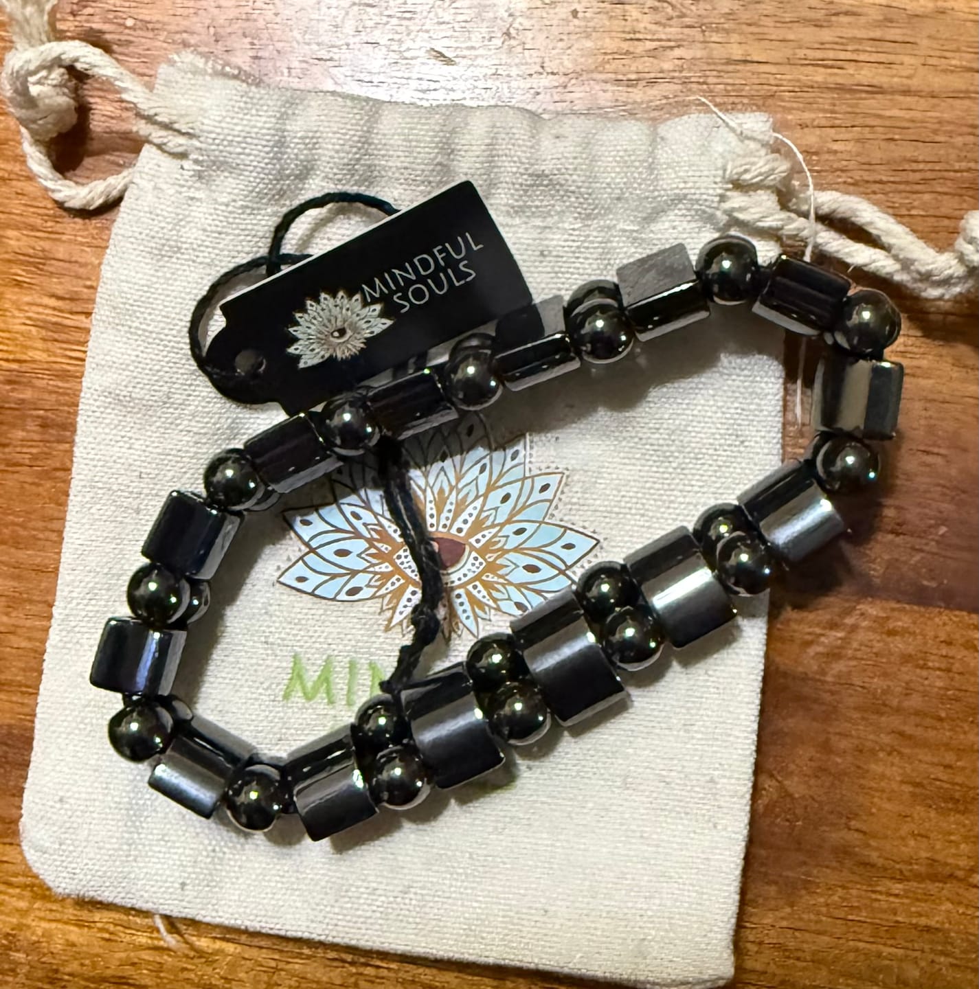 Customer photo review of Hematite Energy Bracelet