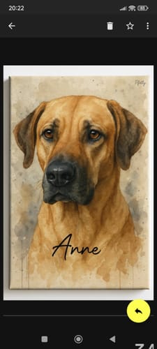 Customer photo review of Dein Haustier als Porträt - Individuelle Leinwand