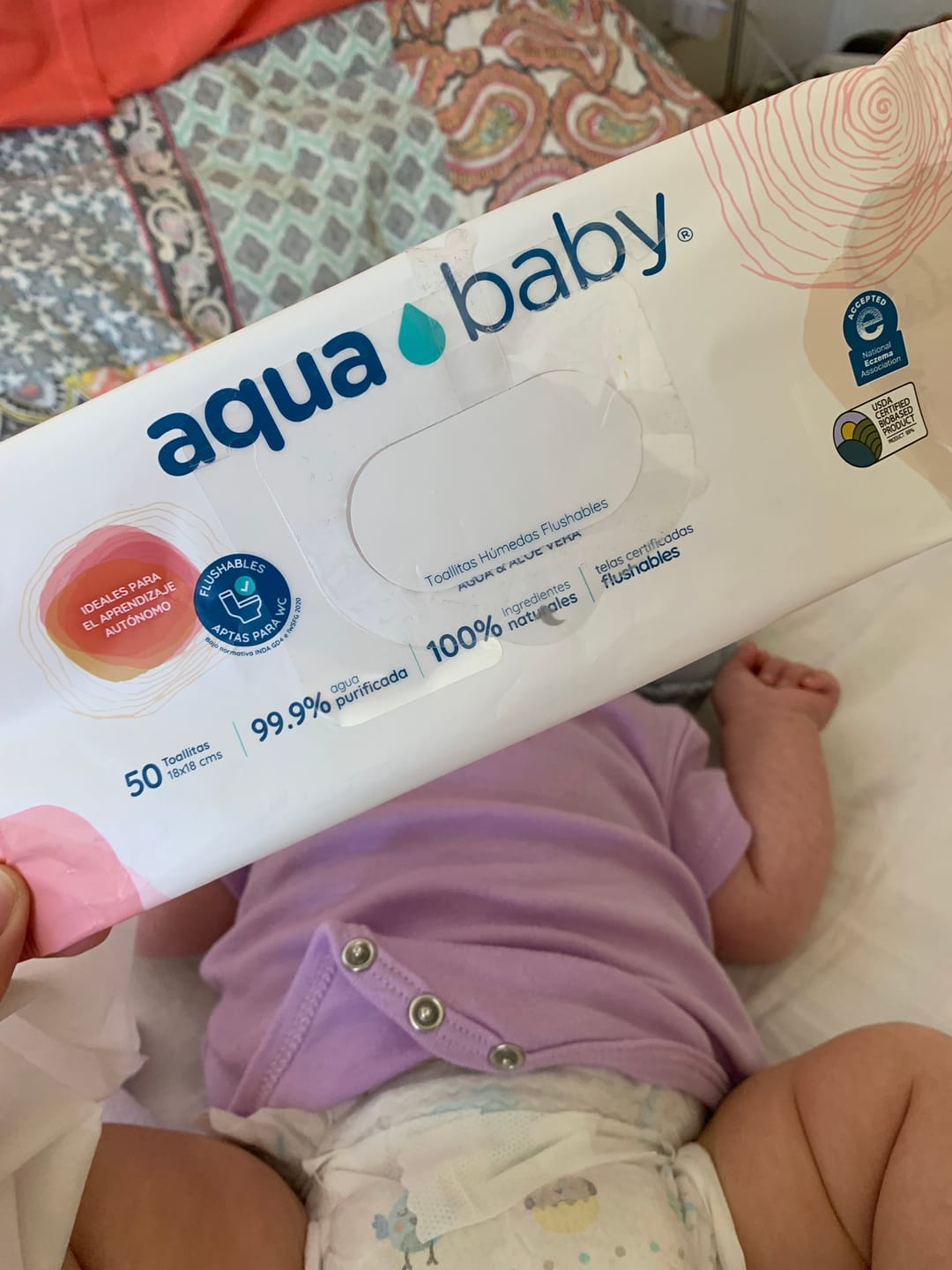 Customer photo review of Aqua Baby Flushables 6 Bolsas de 50 Toallitas Húmedas