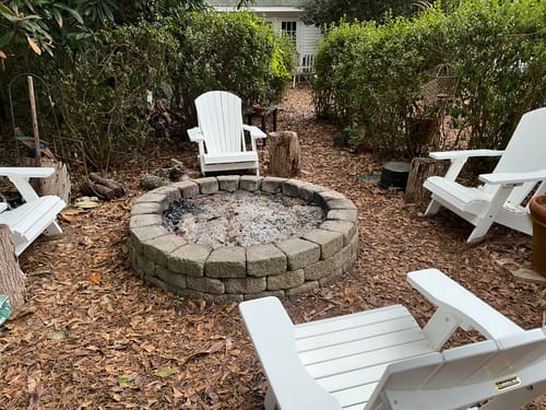 Customer photo review of Folding Adirondack Chairs Set of 4 King-Size