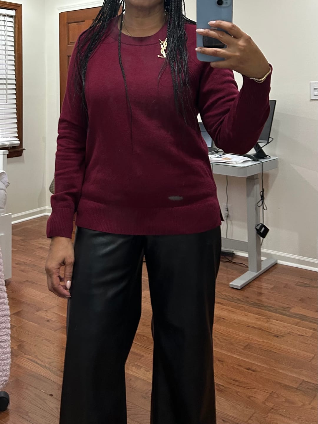Customer photo review of GOLD MATTE BROOCH PIN ( Gold ) Ships 11/14