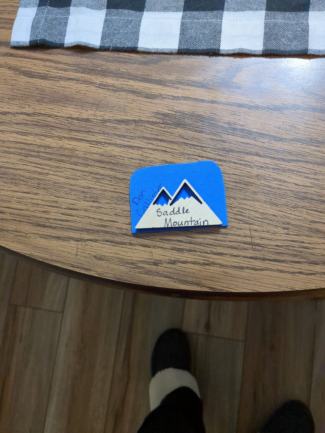 Customer photo review of Unfinished Wood Mountain Peaks Shape - Craft - up to 46" DIY