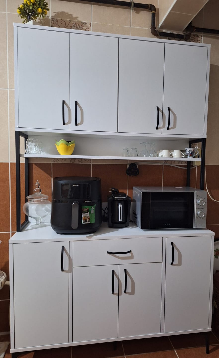 Customer photo review of Rani JE127 Çok Amaçlı Dolap 8 Kapaklı 1 Çekmeceli Kiler Mutfak Dolabı Beyaz