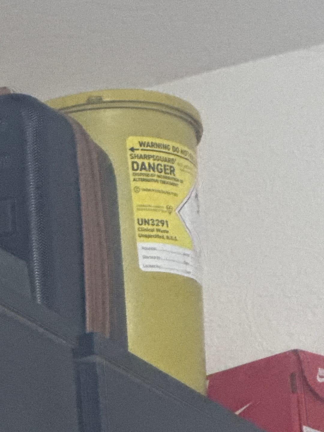 Customer photo review of Sharpsguard Yellow Sharps Bin - 5 Litre Sharps Bin