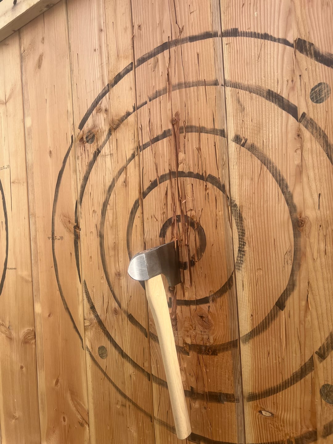 Customer photo review of The King of Diamonds Throwing Axe