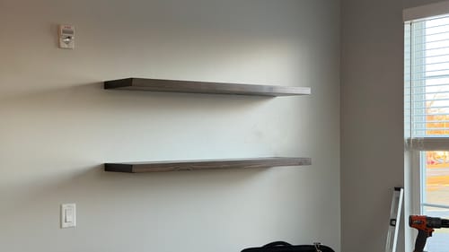 Customer photo review of Rustic Floating Shelves