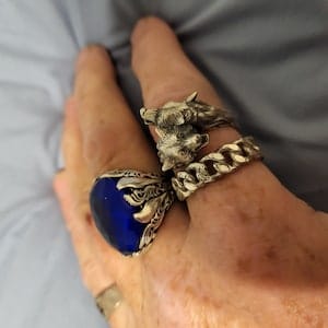 Customer photo review of Wolf Ring