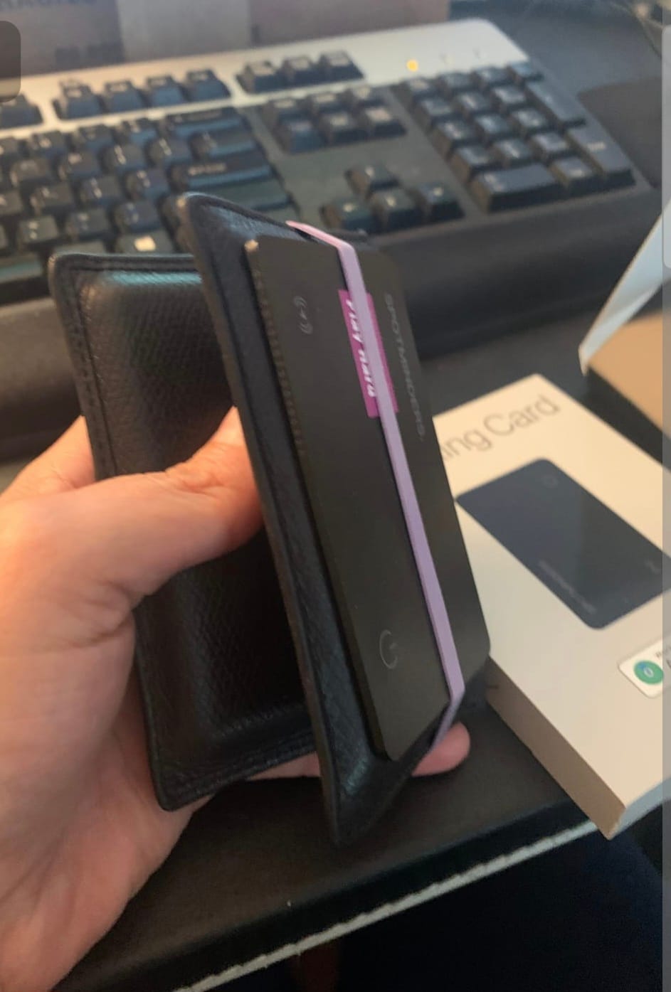 Customer photo review of Smart Tracking Card – Hitta din plånbok på sekunder