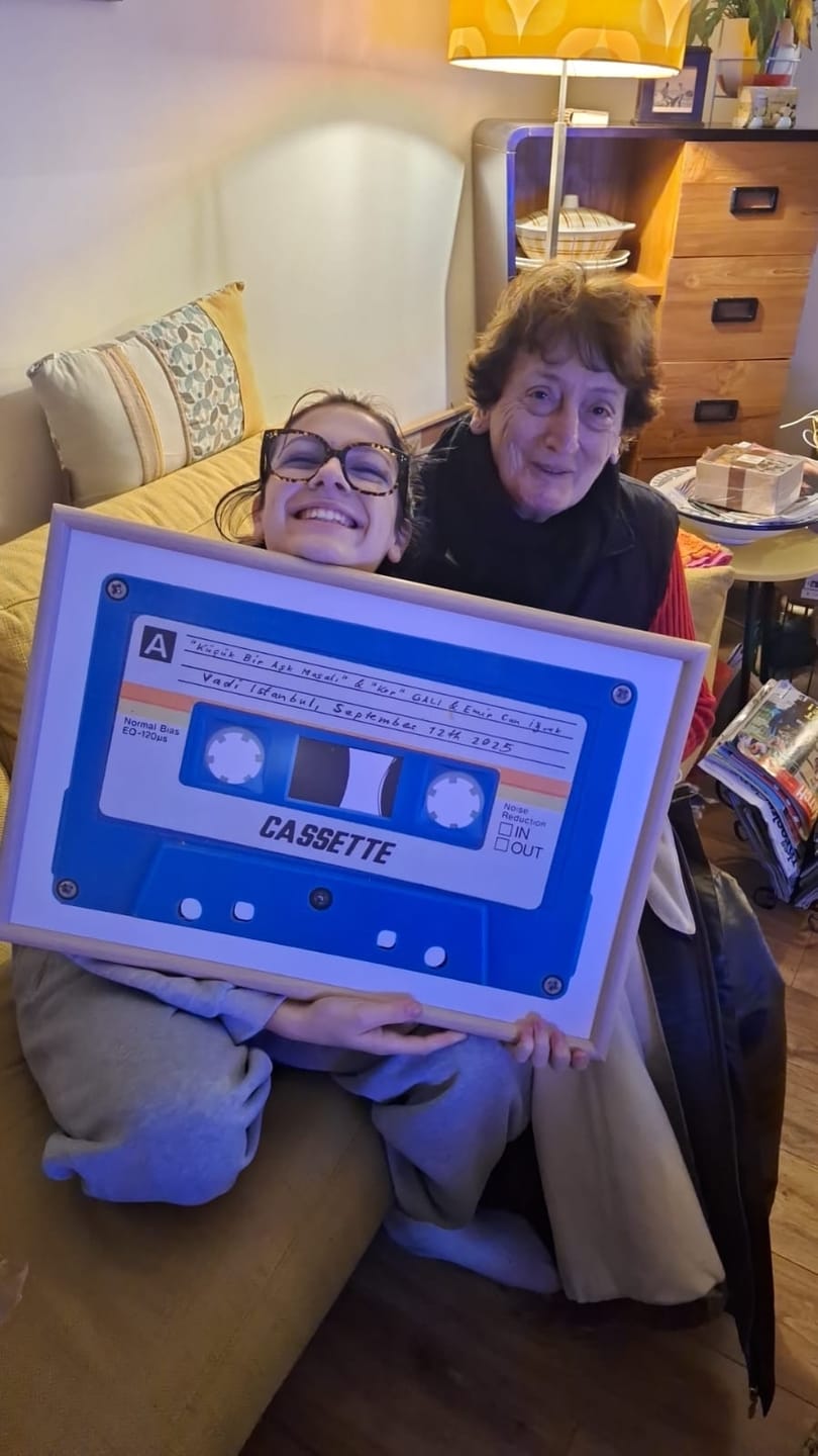 Customer photo review of Personalised Retro Mixtape Print
