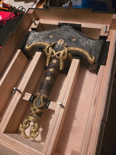 Customer photo review of Glow in the Dark Runes – Enchant Your Hammer