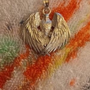 Customer photo review of Eagle Wings Pendant