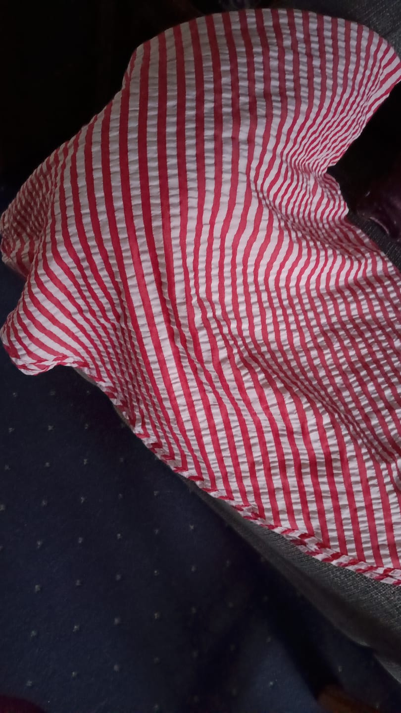 Customer photo review of Wide Stripes Seersucker Fabric