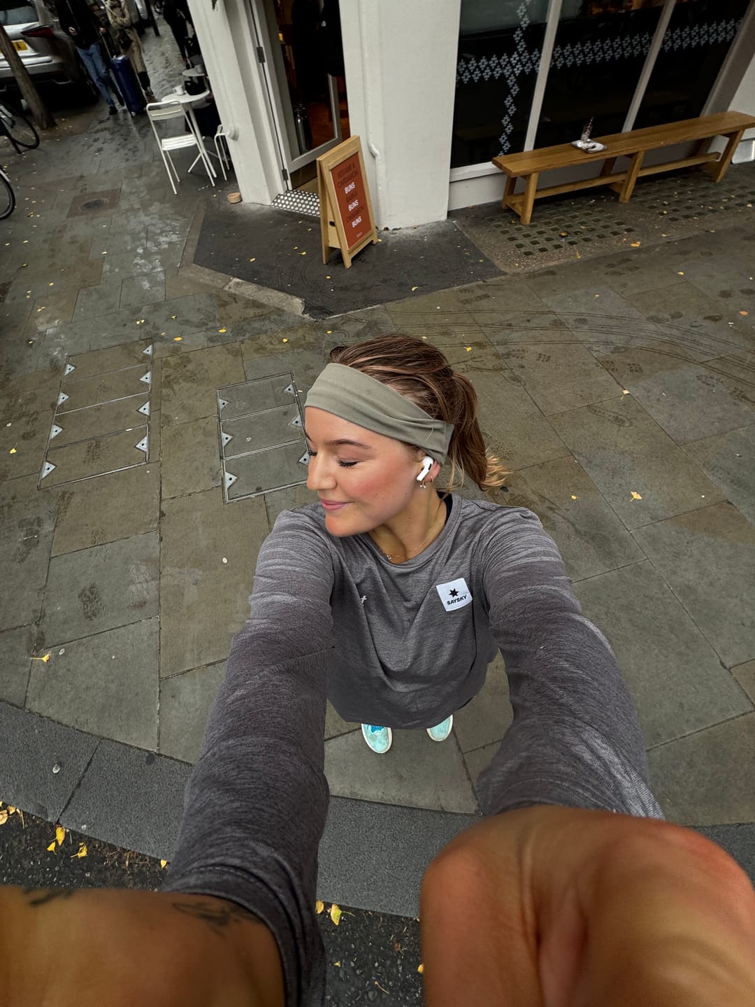 Customer photo review of saysky clean motion longsleeve, grey.
