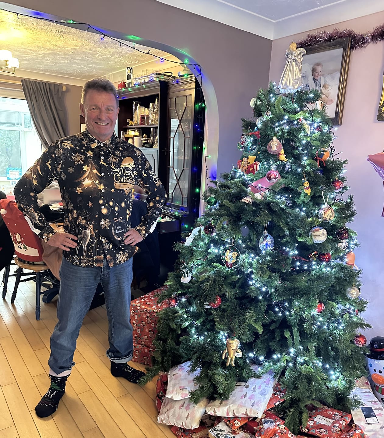 Customer photo review of Herren Langarmhemd mit Weihnachtsaufdruck