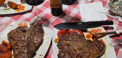Reseña con foto de un cliente sobre Porterhouse Steak Corte Grueso. Natural ó añejado