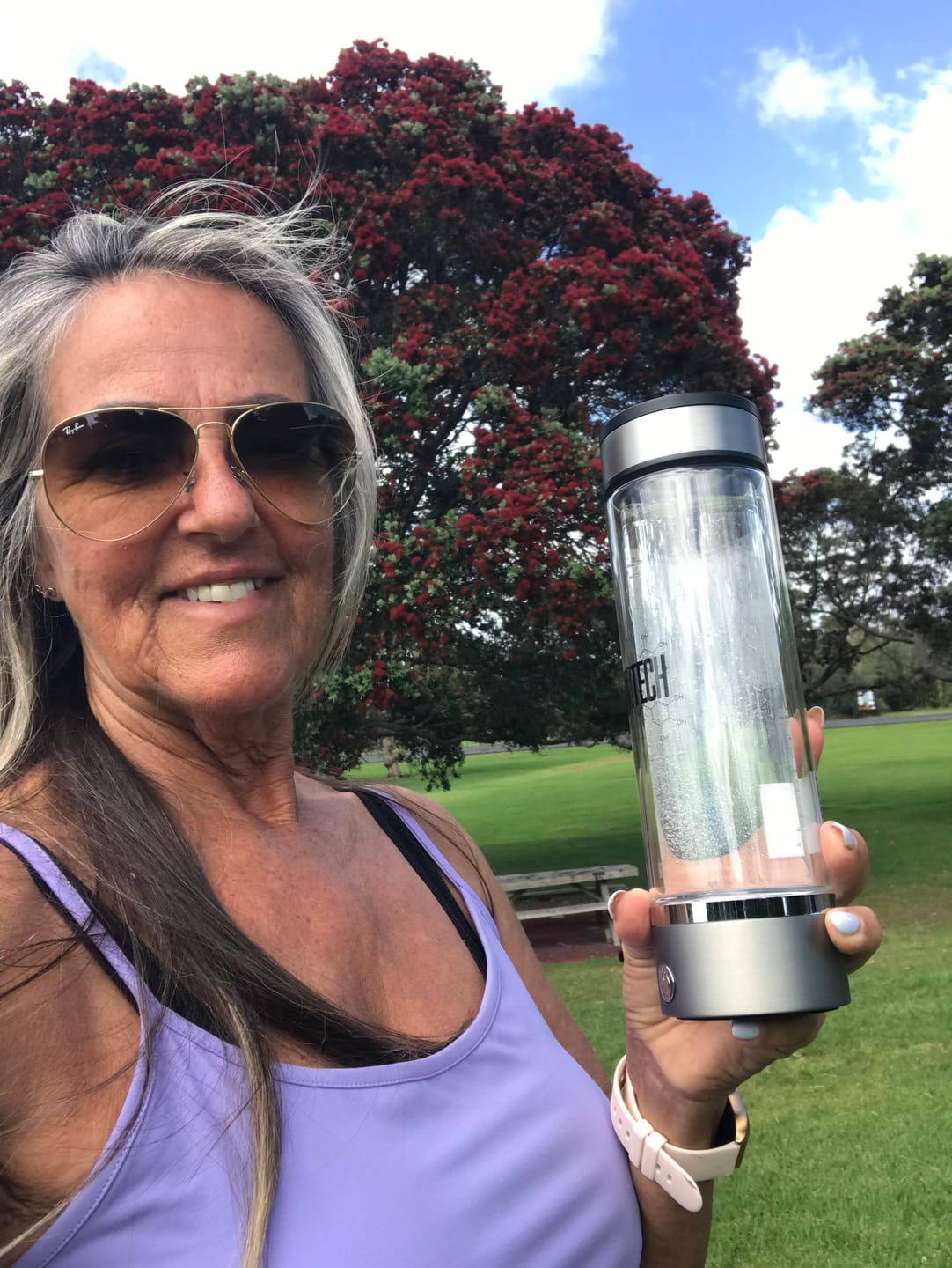 Customer photo review of Hydrogen Water Bottle
