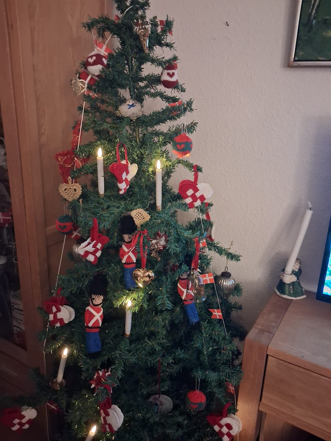 Customer photo review of Juletræslys belagt med stearin 6 stk