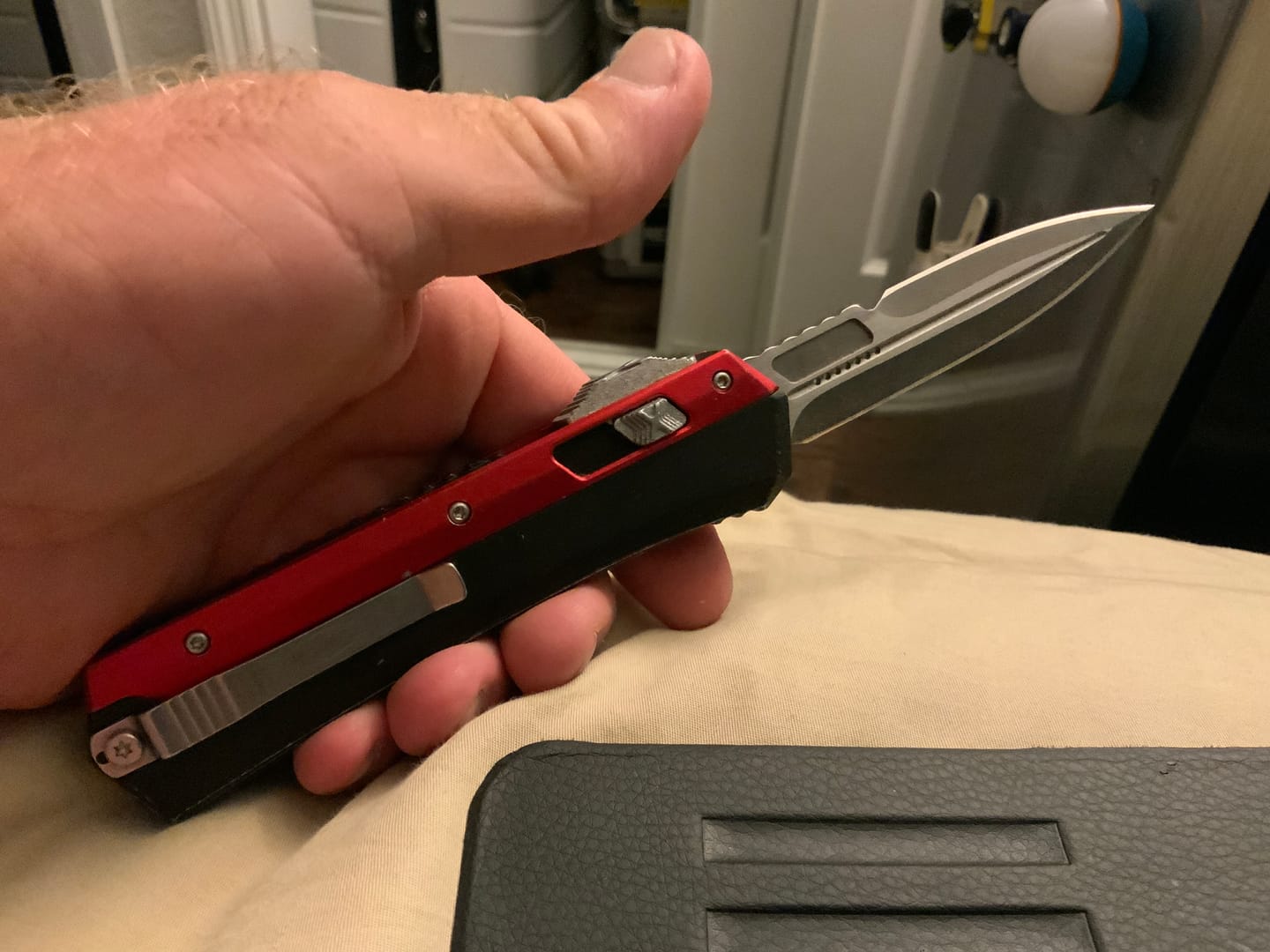 Customer photo review of Black Reaper OTF Knife