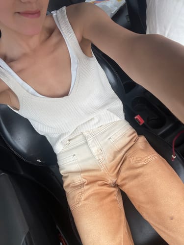 Customer photo review of JEANS TALI Wide Leg crudo/oxidado