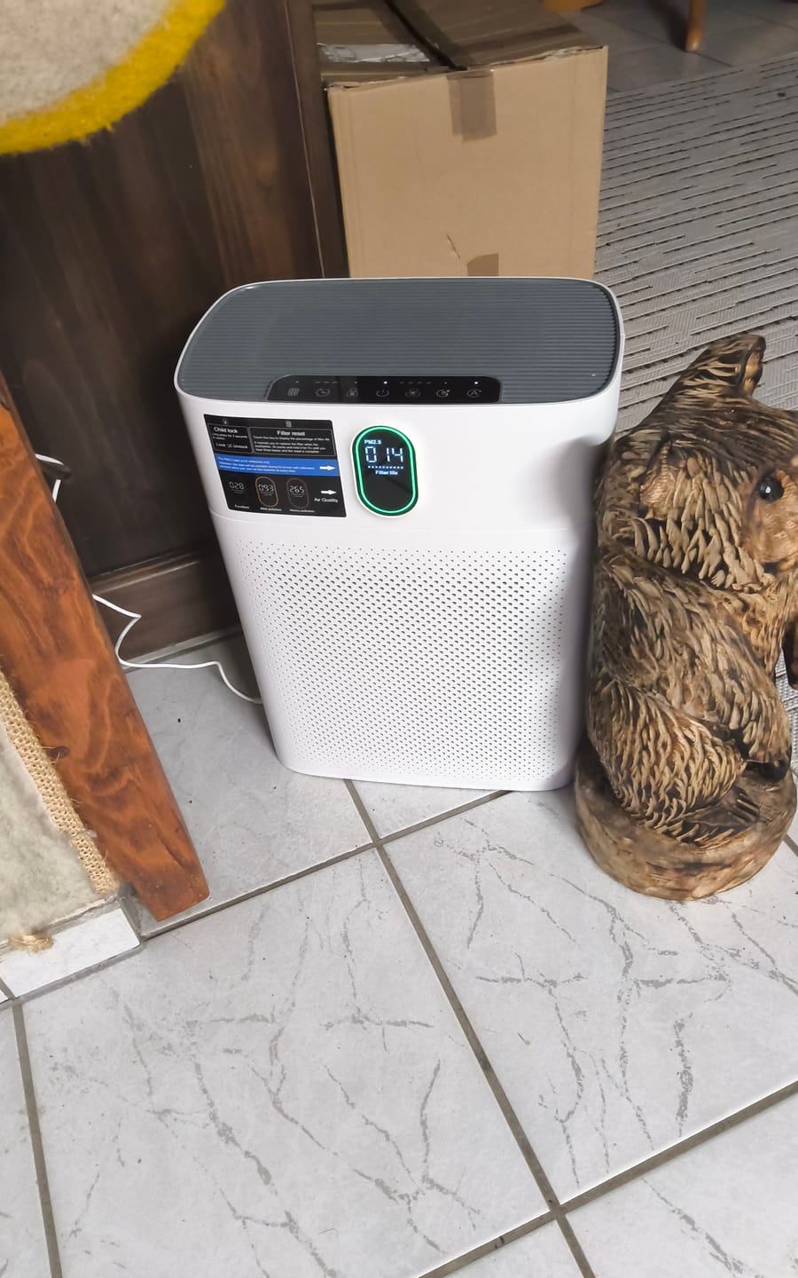 Customer photo review of Smart Luftreiniger V1 Pro – Leistungsstarke HEPA-Filterung mit PM2.5-Sensor, App- und Sprachsteuerung für saubere Raumluft