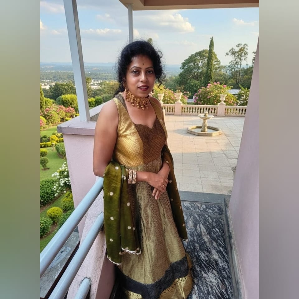 Customer photo review of Ganpatiji choker set with jhoomki hangings with ruby stones