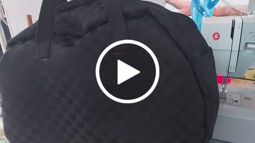 Customer video review of TECIDO ECOLOGICO XADREZ COR PRETO/GRAFITE