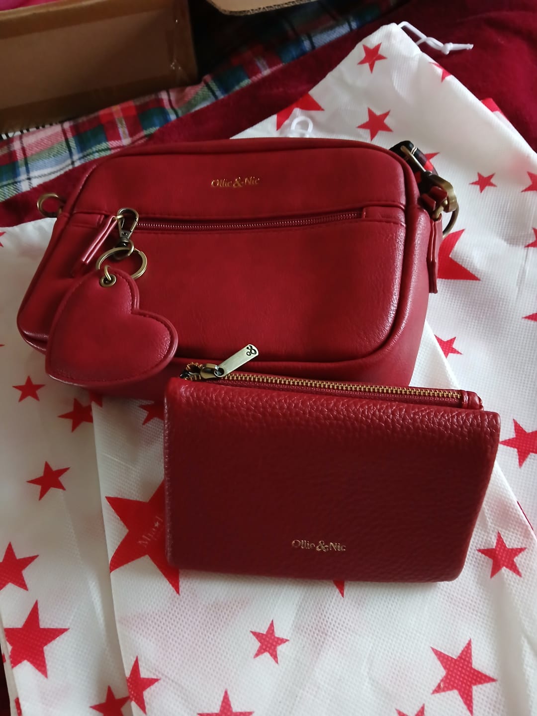 Customer photo review of Blake Purse - Cherry Red