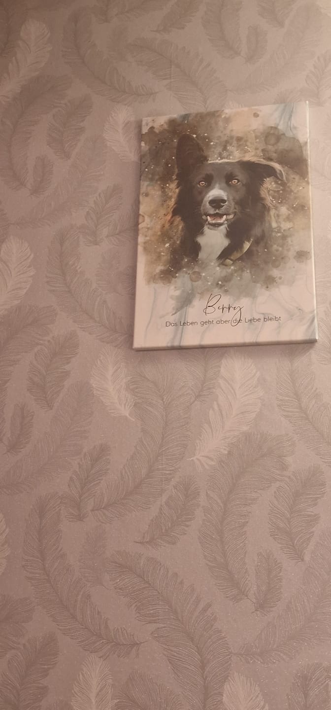 Customer photo review of Dein Hund als Aquarell Tierportrait | Geschenk für Hundebesitzer