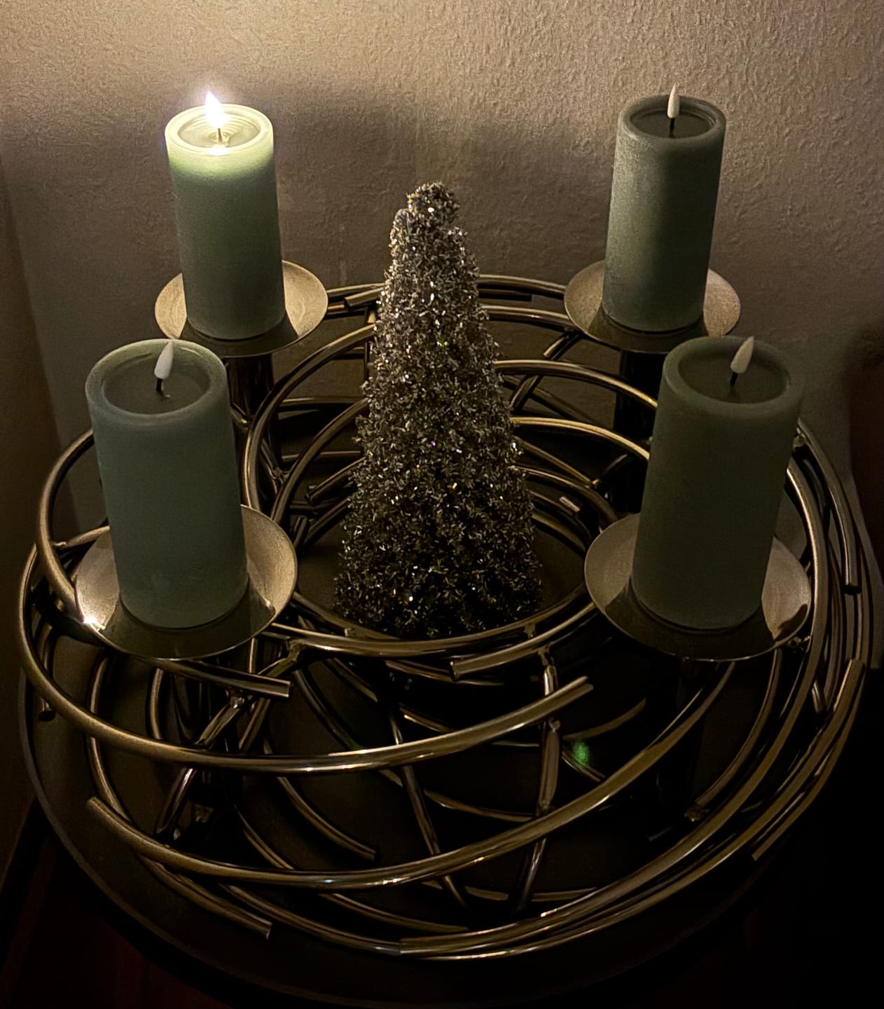 Customer photo review of Unique LED Bloklys D 7,5 x 15 cm Salvie grøn