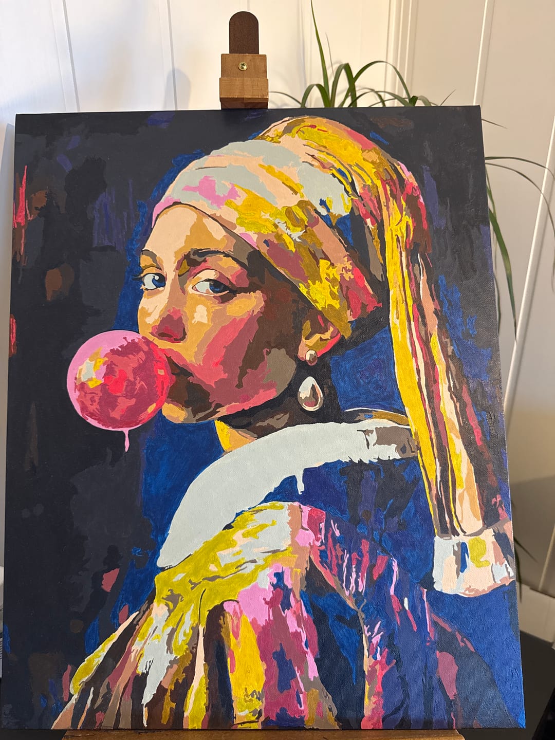 Customer photo review of Girl with a pearl earring Bubblegum | Paint by Numbers