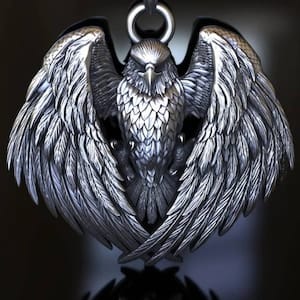 Customer photo review of Eagle Wings Pendant