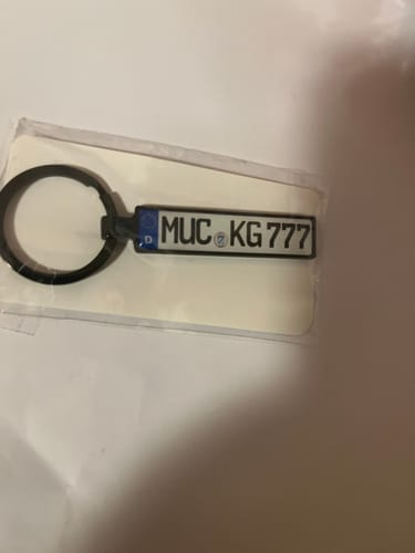 Customer photo review of Kennzeichen Schlüsselanhänger Mini Nummernschild Metall