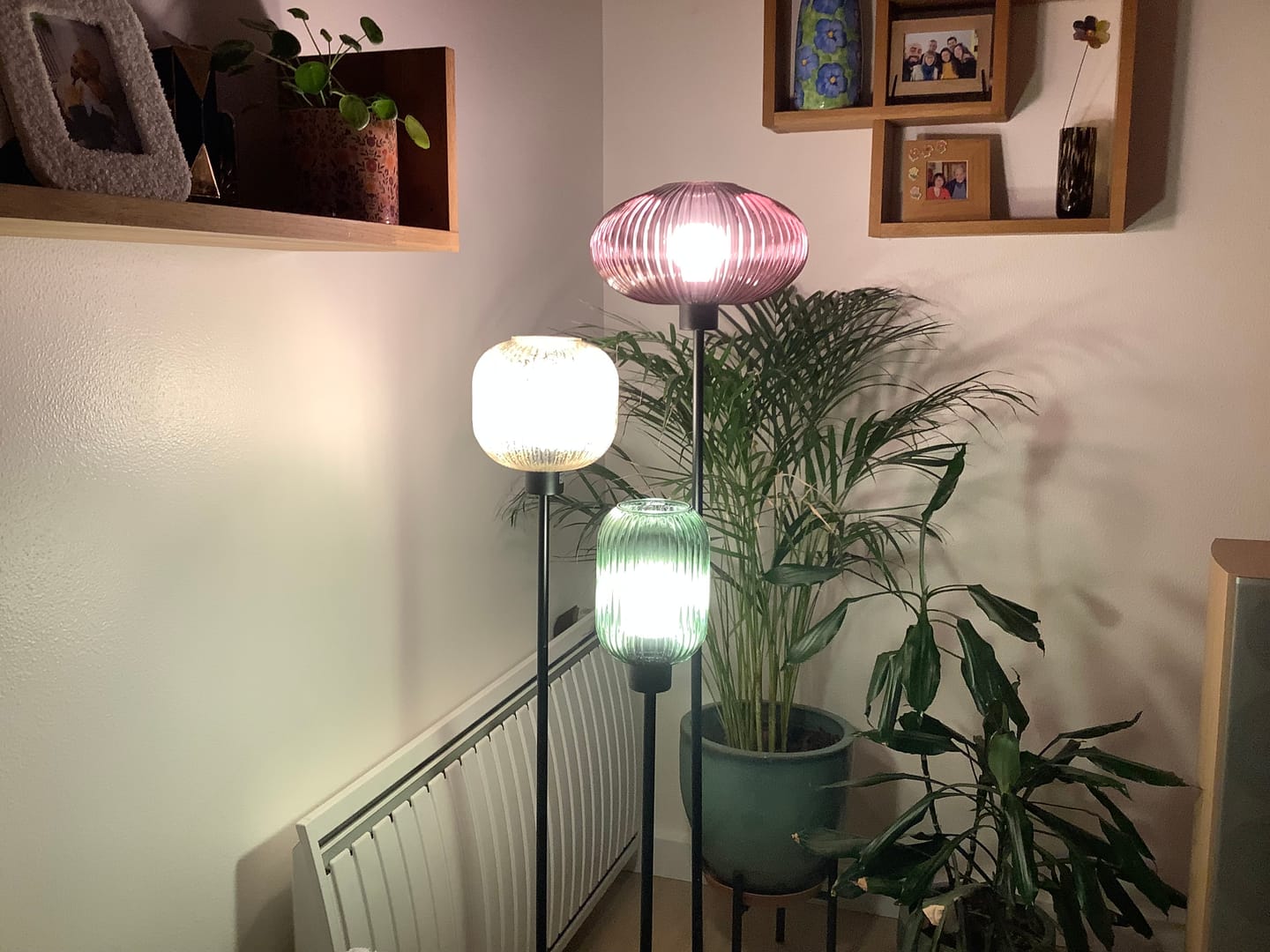 Customer photo review of Lampadaire en verre vintage CRISTALI | 3 luminaires à personnaliser