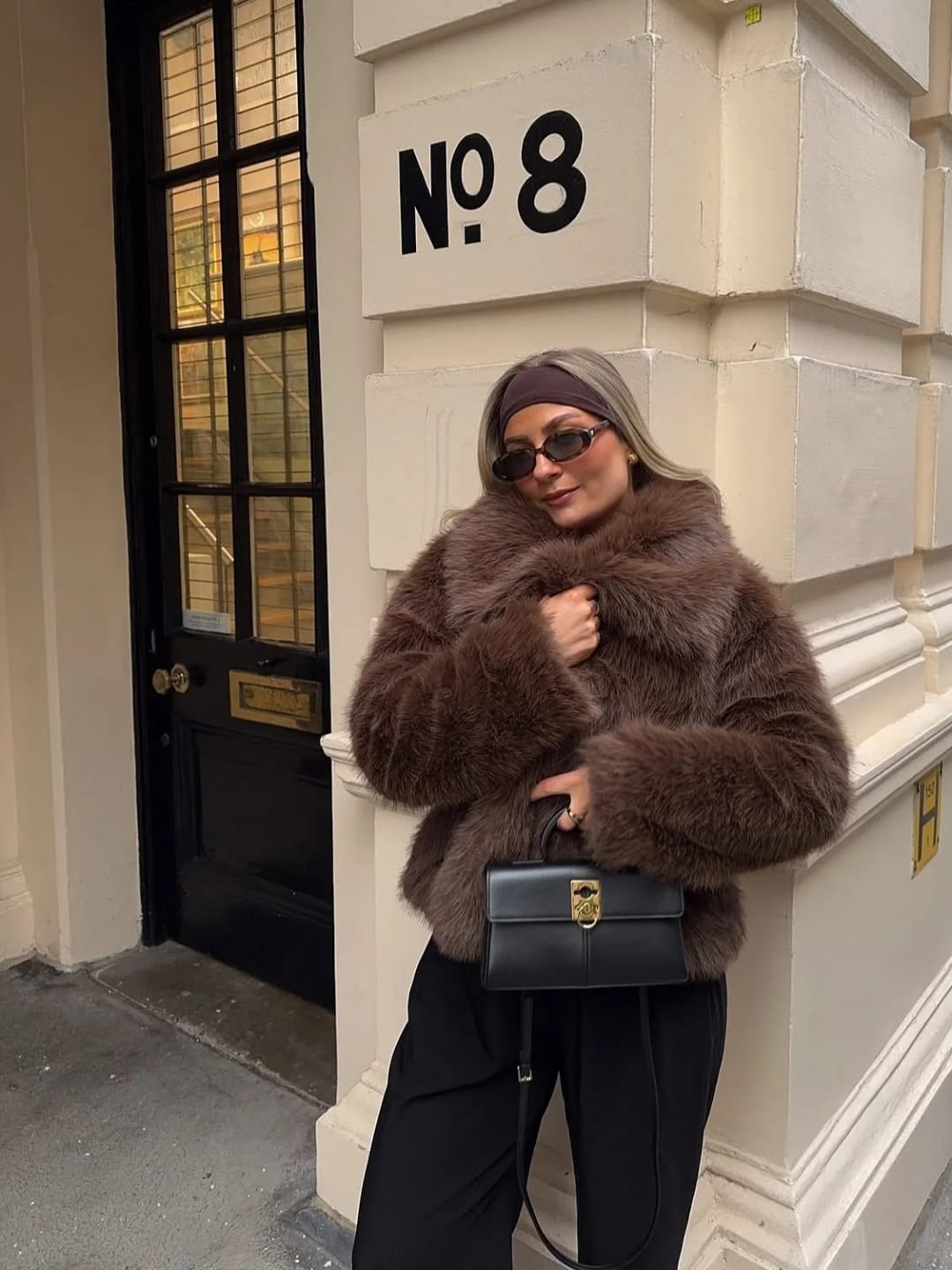 Customer photo review of Audrey Faux Fur Jacket