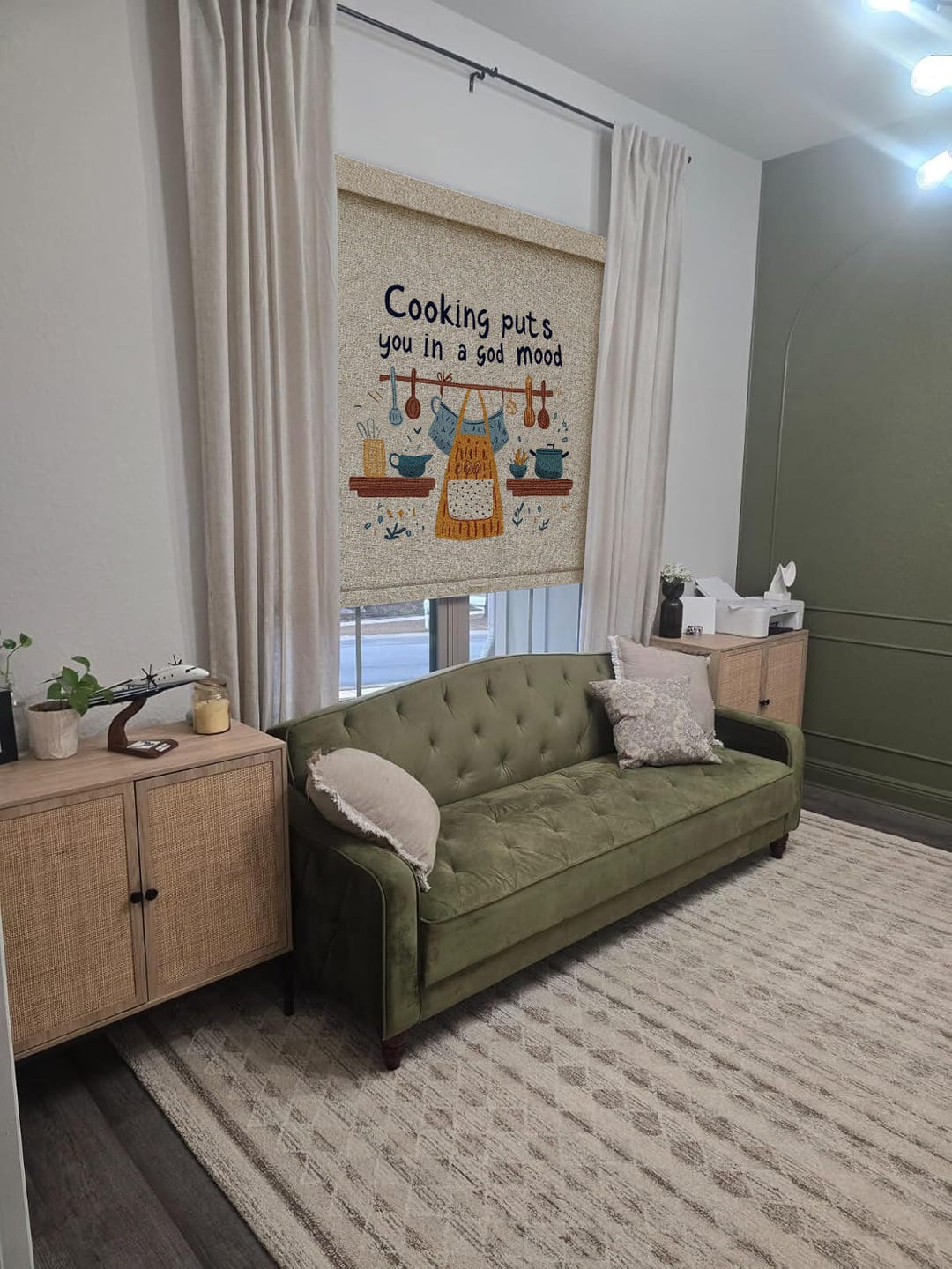 Customer photo review of Custom Printed Roller Shades