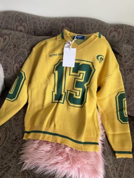 Customer photo review of Aelfric Eden Number Graphic Polo Sweater