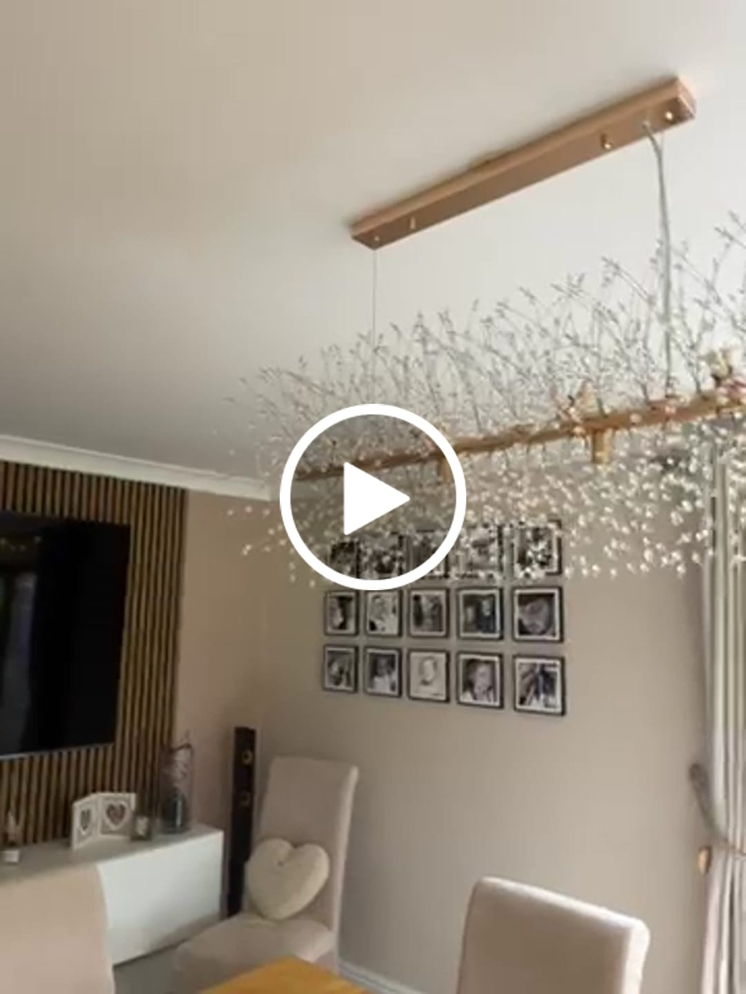 Customer video review of Modern 12-Light Crystal  Linear Chandelier