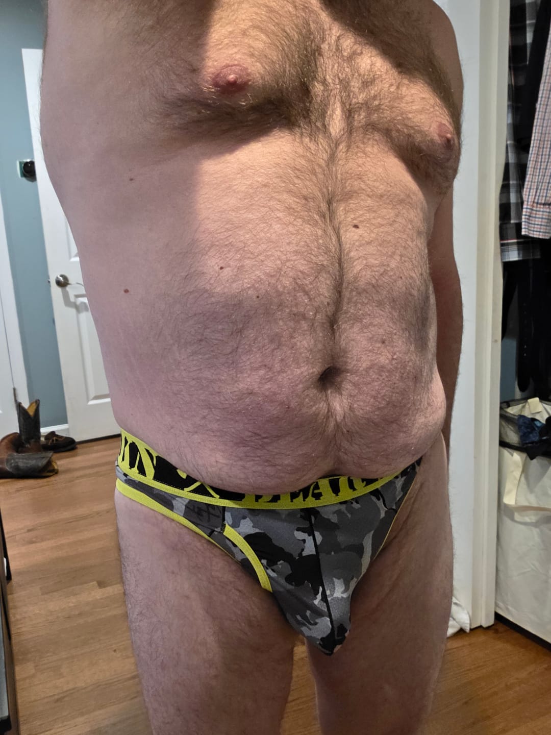Customer photo review of Canary & Grey Camo - Thong