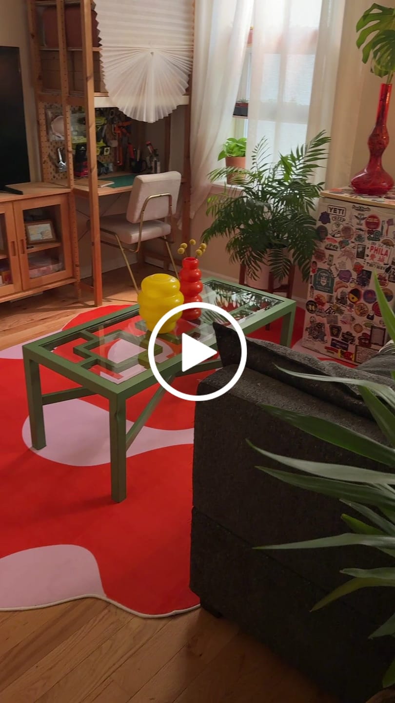 Customer video review of Irregular Orange Moss Design Rug by Johann Banta
