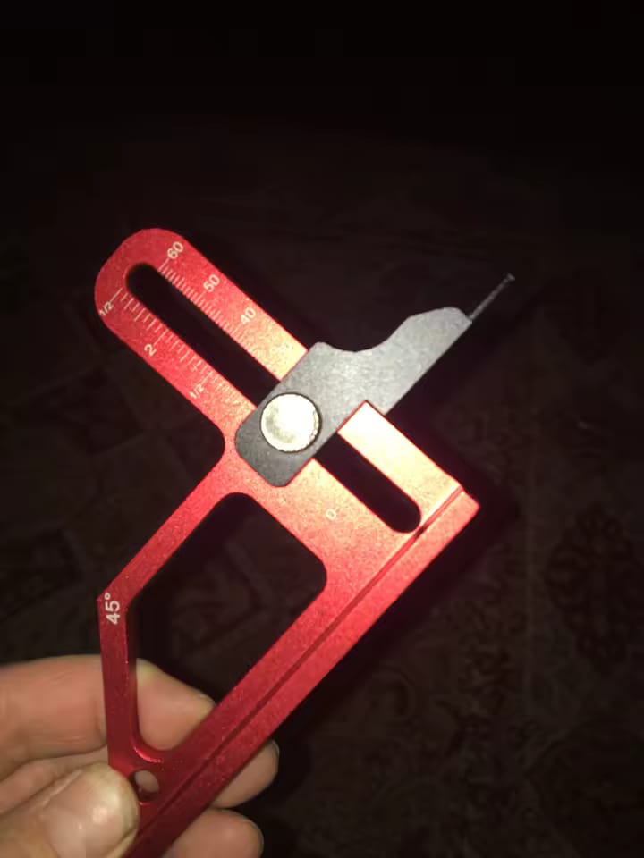 Customer photo review of PROMASTERTOOL™ Adjustable Table Saw Depth Gauge