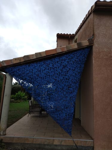 Customer photo review of Filet de camouflage triangulaire bleu