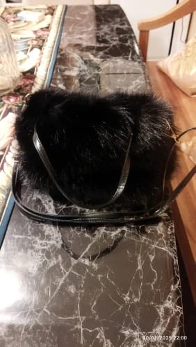 Customer photo review of Maricar Faux Fur Crossbody Bag