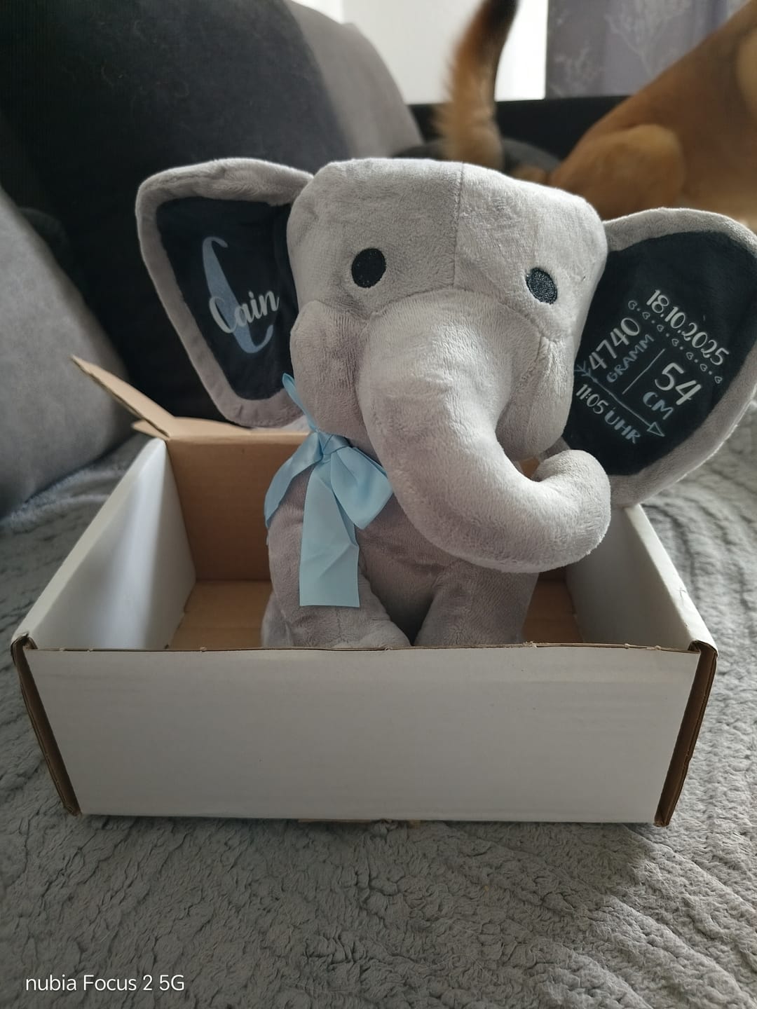 Customer photo review of Zur Geburt - Baby-Stofftier