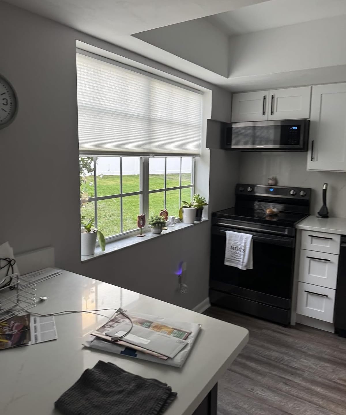 Customer photo review of Linen Premium Light Filtering Cellular Blinds