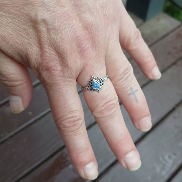 Customer photo review of 2026 Begin Again Sterling Silver Lotus Ring