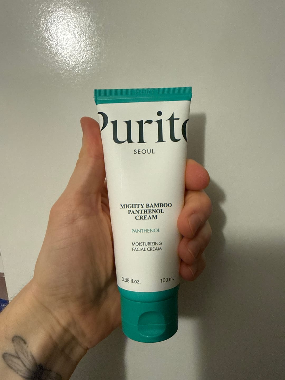 Customer photo review of Krēms sejai ar pantenolu PURITO Mighty Bamboo Panthenol Cream