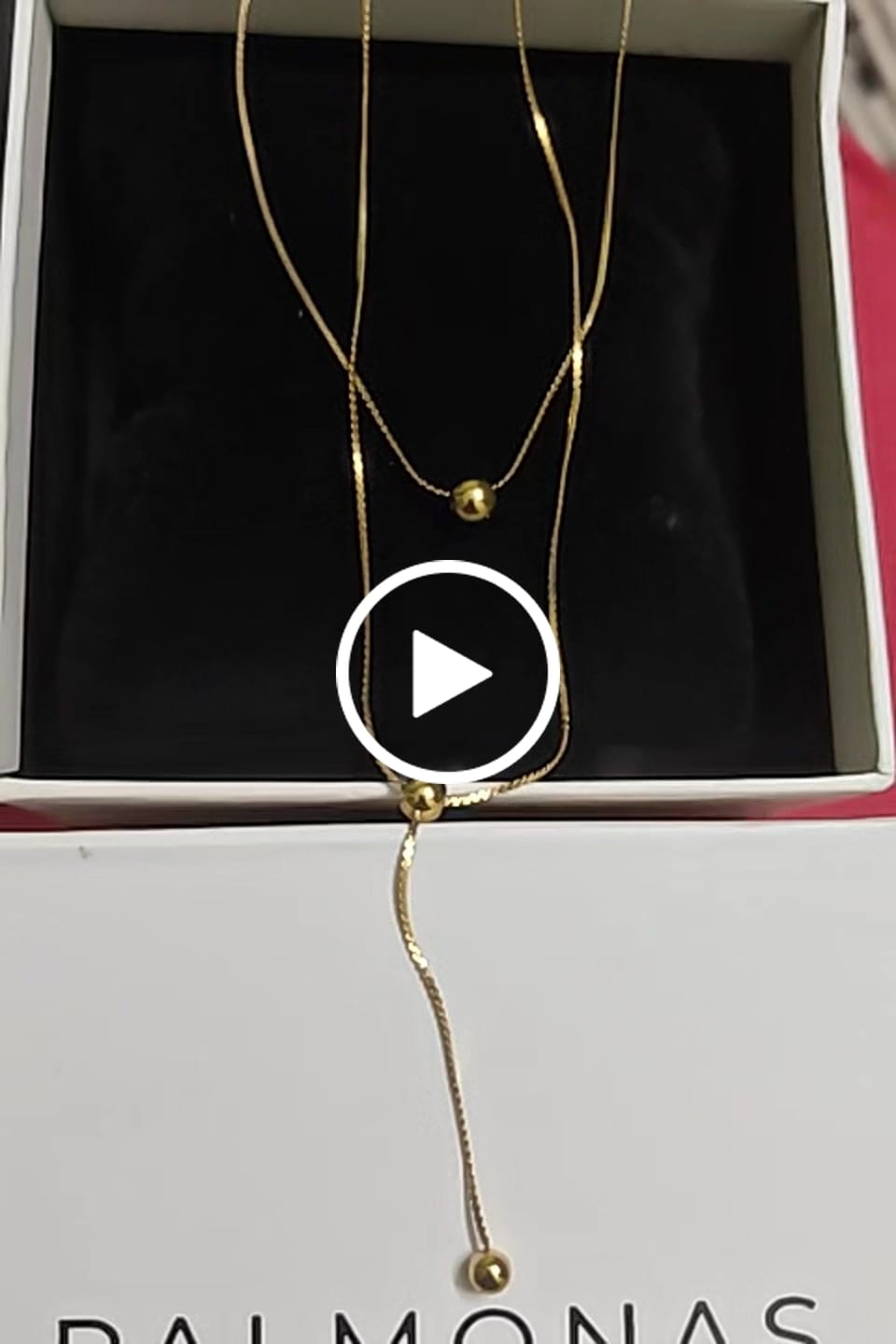 Customer video review of Drop Bead Necklace